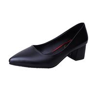 TVAFEDS High Heels Lady Point Toe Official Design Daily wear Thin Heel Shoes Women high(Schwarz,4.5 UK)