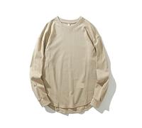 TVAFEDS Long Sleeve T Shirt Mens Round Neck Men's Long Sleeved T-Shirt Youth Solid Color Pullover Top Casual Arc Wear(XXL)