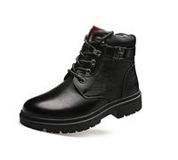 TVAFEDS Mens Shoes 30 Degrees Below Zero Winter Boots Men Genuine Leather Shoes Warm Plush Ankle Male Footwear(5.5UK/38EU) Schwarz