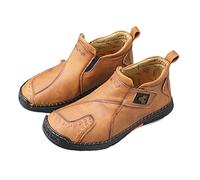 TVAFEDS Mens Shoes Men Leather Boots Arrival Autumn Men's Male Boot Shoes(Gray,8.5)