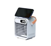 TVAFEDS Portable Air Conditioner Mini refrigeration air conditioner household small cooler portable mobile humidification desktop water cooling fan(White)