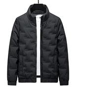 TVAFEDS Puffer Jacket Mens Stand Collar Winter Warm Down Jacket Embroidery White Padded Windproof Puffer Coats(Schwarz,7XL)