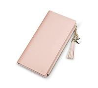 TVAFEDS Purses for Women Fashion Tassel Women's Long Wallet PU Leather Cute Solid Color Zipper Coin Purse and Handbags Luxury Designer