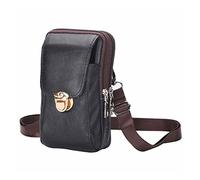 TVAFEDS Running Belt Backpack Bag, Leather Products, Waterproof Waist(Schwarz)