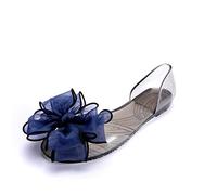 TVAFEDS Sandals for Women Butterfly-knot Crystal flat sandals women shoes Concise Beach Non-slip(3.5 UK)