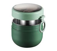 TVAFEDS Thermos Lunch Box Stainless Steel Double-layer Insulation Soup Cup Water Breakfast Milk Portable Mini Can Office Worker Cereal(Green)