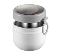 TVAFEDS Thermos Lunch Box Stainless Steel Double-layer Insulation Soup Cup Water Breakfast Milk Portable Mini Can Office Worker Cereal(White)