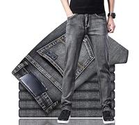 TVAFEDS Trousers for Men 1 PCS Men's Thin Jeans, Slim-fit Stretch Trousers With Small Feet, All-match Loose-fitting Slacks, Regular Fit(28)