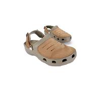 TVAFEDS Walking Sandals Men Men Clogs Sandals Casual Summer Shoes Slipper Leisure Flip Flops Cow Leather Light Beach Yukon Sport(Khaki,8.5 UK)
