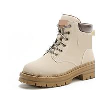 TVAFEDS Womens Boots Autumn Early Winter Ankle Boots Women Block Heel Motorcycle Lady Keep Warm Non Slip Comfort Shoes(6.5 UK)