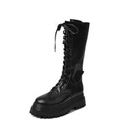 TVAFEDS Womens Boots Ladies Hot Chunky Heels Platform Boots Womens Spring Autumn Winter Woman Gothic Shoes Motorcycles(5.5 UK)