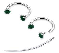 Tvalccoy F136 Titanium 18/16g 8/10mm Horseshoe Septum Nose Lip Rings Piercings Cartilage Helix Daith Earrings Jewelry for Women Men, 16g*3/8in(10mm), Metal, cubic zirconia