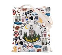 TVD Tote Bag Vampire Movie Inspired Gift Vampire Lover Gift Mystic Falls Shopping Grocery Bag Salvatore Brothers Gift (FALLS UK2)