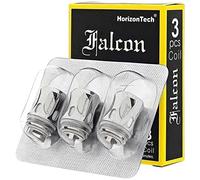 TVDC Horizontech Falcon Coils - 3 Pack, Plenty of Vapour with Big Flavour, 2ml Cartridge No Nicotine, (M1 0.15ohm)