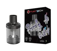 TVDC Purely AIO Replacement Pod for Fumytech Kits | Pack of 2 | Top-Fill Design | MTL & RDL Compatible, 2ml Cartridge, No Nicotine (0.6ohm)