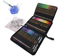 TVGO 72 Professional Watercolour Pencils Set in Zip-Up Case for Great Results, Colouring Pencils For Adult Coloring Books, Kids Artist Art Drawing