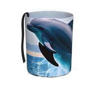 TVGPYBXF Jumping Up Dolphins Car Trash Can - Leak-Proof, Odor-Free Car Trash Can, Let You Travel Clean and Hygienic.