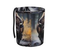 TVGPYBXF North American Bison Car Trash Can - Leak-Proof, Odor-Free Car Trash Can, Let You Travel Clean and Hygienic.
