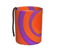 TVGPYBXF Orange Circle Centre Car Trash Can - Leak-Proof, Odor-Free Car Trash Can, Let You Travel Clean and Hygienic.