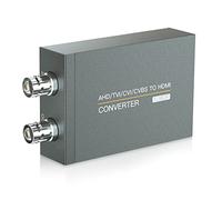 TVI/CVI/AHD to HDMI Converter, Full HD 4K 720P/ 1080P/ 3MP/ 4MP/ 5MP/ 8MP AHD/ TVI/ CVI Signal to HDMI Video Adapter, BNC(TVI/ CVI/ AHD/ CVBS) Video Signal to Display on Monitor/ HDTV with HDMI Input