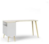 Tvilum Oslo 2 Drawer Office Desk - White & Oak