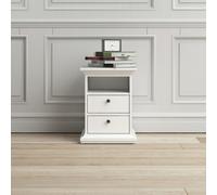 Tvilum Paris 2 Drawer Bedside Table - White