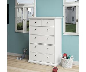 Tvilum Paris 6 Drawer Chest - White
