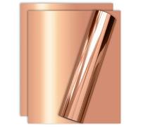 Tvinyl Warehouse Rose Gold Foil HTV Heat Transfer Vinyl for T-Shirt and Apparel 12" X 10"(Pack of 3)