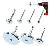 TVIOX PVC Pipe Reamer 7Pcs - PVC Fitting Saver for Removing SCH 40 from Hub, 1/2 In, 3/4 In, 1 In, 1-1/2 In, 2 In, 3 In, 4 In Bit Socket Saver Set for PVC Plumbing Fits 1/2" Variable Speed Power Drill