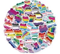 TVIVID 10/30/50pcs Cartoon Rainbow Pride Frog Graffiti Stickers DIY Fridge Skateboard Phone Car Stationery Waterproof Sticker