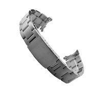 TVKSIPAR 13mm 17mm 19mm 20mm Stainless Steel Replacement Fit For Oyster Watch Bracelet Fits For Rolex Watch Strap Women Watchbands Men(01 silver no logo,19mm)