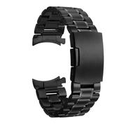 TVKSIPAR 18mm 19mm 20mm 21mm 22mm 24mm Stainless Steel Solid Curved End Watch Strap Folding Watch Buckle For Universal Watch Bracelet(Black,24mm)