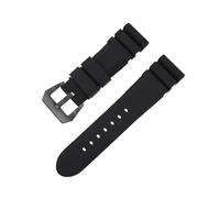 TVKSIPAR 22mm 24mm 26mm Silicone Strap Fit For Panerai Rubber Waterproof Band Fit For SUBMERSIBLE Fit For PAM441/351/111 Bracelet Soft Sport Wristband(Black-Black,22mm)