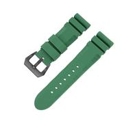 TVKSIPAR 22mm 24mm 26mm Silicone Strap Fit For Panerai Rubber Waterproof Band Fit For SUBMERSIBLE Fit For PAM441/351/111 Bracelet Soft Sport Wristband(Green-Black,26mm)