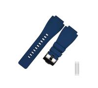TVKSIPAR 22mm 24mm Rubber Watch Strap Stainless Steel Buckle Fit For Bell & Fit For Ross Fit For BR 03-92 Diver Saturn Specific Interface Watch Accessories(Blue-B,24mm)