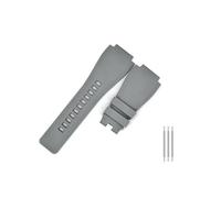 TVKSIPAR 22mm 24mm Rubber Watch Strap Stainless Steel Buckle Fit For Bell & Fit For Ross Fit For BR 03-92 Diver Saturn Specific Interface Watch Accessories(Grey-No buckle,24mm)