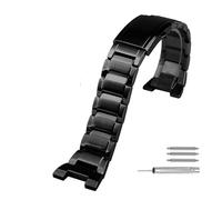 TVKSIPAR Fit For Casio Fit For G-Shock Heart Of Steel GST-B500BD/GST-B500 AD Stainless Steel Watchband Metal Folding Buckle Men's Watch Strap Chain(Black)
