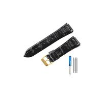 TVKSIPAR Fit For Guess Watch Strap W0040G3 W0040G5 W0247G3 Leather Watchbands(Black-GD-K1)