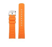 TVKSIPAR Fit For Mido Fit For Helmsman Watch Strap M049.526.17/11 Television TW Curved Quick Release Silicone Rubber Watch Band For Men 22MM Bracelt(A-orange-silver)