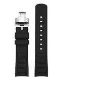 TVKSIPAR Fit For Mido Fit For Helmsman Watch Strap M049.526.17/11 Television TW Curved Quick Release Silicone Rubber Watch Band For Men 22MM Bracelt(B-black-silver)