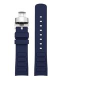TVKSIPAR Fit For Mido Fit For Helmsman Watch Strap M049.526.17/11 Television TW Curved Quick Release Silicone Rubber Watch Band For Men 22MM Bracelt(B-blue-silver)