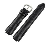 TVKSIPAR Genuine Leather Watch Strap Suitable Fit For Cartier Convex Interface16/18/20/22mm Men's/women's Watch Chain Replacement Accessories(Black,18x11mm)