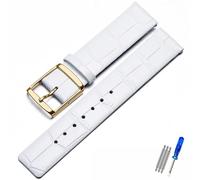 TVKSIPAR Leather Watch Strap Fit For CK K2G211K2G231K2Y211K2Y231 Watchband Chain Buckle Men And Women 16mm 18mm 20mm 22mm Bracelet(Silver Yellow,20mm)