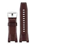 TVKSIPAR Men's Canvas Leather Watch Strap 26MM Fit For Casio GST-B100 S130 W300GL 400G W330 GST-W120L S120 W130L S100 Series Watch Accessorie