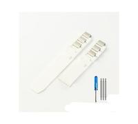 TVKSIPAR Silica Gel Watch Strap With Black And White Convex 20 * 10 Mm Waterproof Watch Strap Fit For Cartier Watch Band(White-No Buckle)