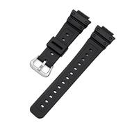 TVKSIPAR Silicone Strap 16mm Band Fit For Casio GW M5610 Fit For DW 5600 6900 9052 Rubber PU Waterproof Wristband Sport Universal Bracelet(Silver Buckle)