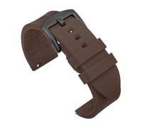 TVKSIPAR Silicone Watch Band 18mm 19mm 20mm 21mm 22mm Men's Sports Watrproof Strap For Rolex For Seiko Watch Replacement Watchband(Brown-black buckle,19mm)