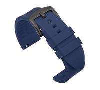TVKSIPAR Silicone Watch Band 19mm 20mm 21mm 22mm 24mm Men's Sports Watrproof Strap Fit For Rolex Fit For Seiko Watch Replacement Watchband(Blue-black buckle,22mm)