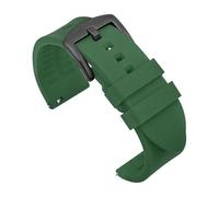 TVKSIPAR Silicone Watch Band 19mm 20mm 21mm 22mm 24mm Men's Sports Watrproof Strap Fit For Rolex Fit For Seiko Watch Replacement Watchband(Green-black buckle,19mm)