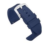 TVKSIPAR Silicone Watch Band 19mm 20mm 21mm 22mm 24mm Men's Sports Watrproof Strap Fit For Rolex Fit For Seiko Watch Replacement Watchband(Blue-silver buckle,21mm)